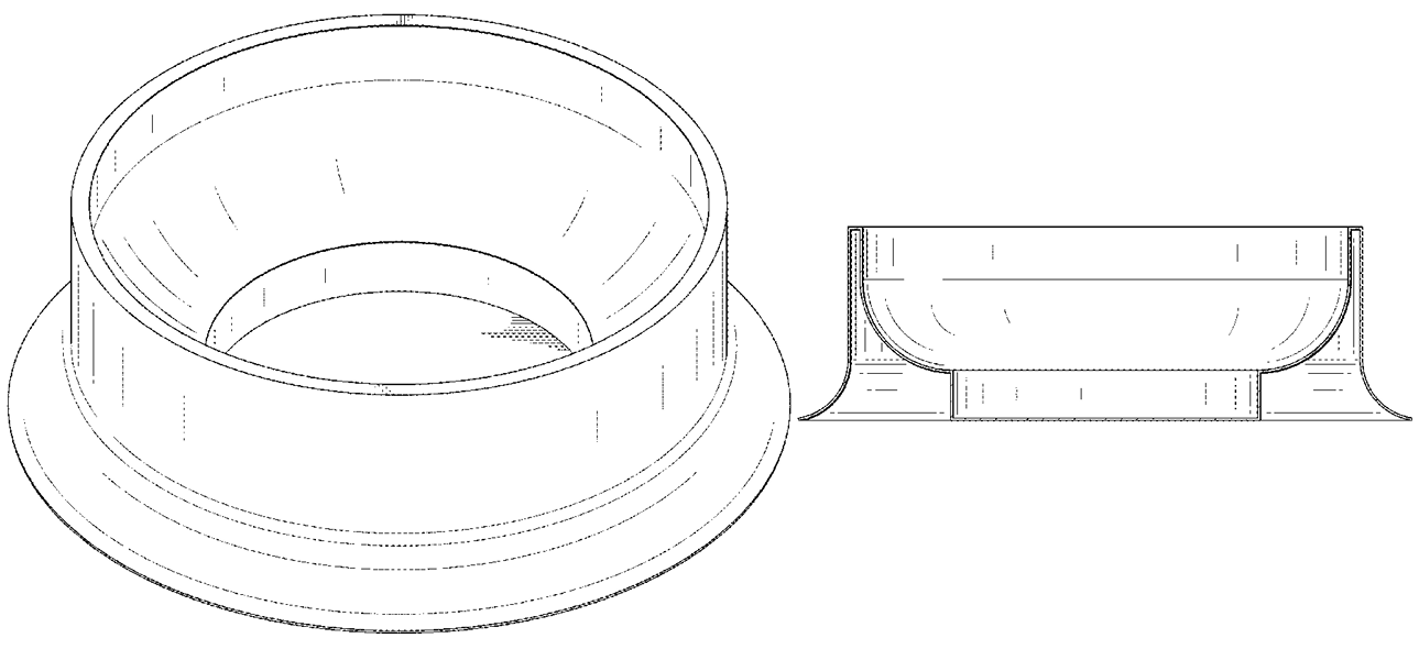Propane Tank Support Device - Patented stabilizer base preventing 20LB propane cylinder from tipping over during vehicle transport, featuring tool-free installation and impact-resistant construction - US Patent D1067371 S